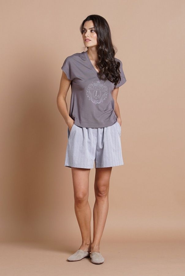 женская пижама из натуральной ткани с шортами laete (россия) (51704) Laete (Россия)