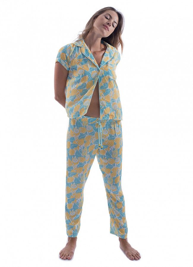 женская пижама из атласной ткани с брюками bemelba(франция) (530033mb) BeMelba(Франция)