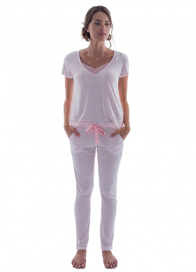 женская пижама из натуральной ткани с брюками bemelba(франция) (530042mb) BeMelba(Франция)